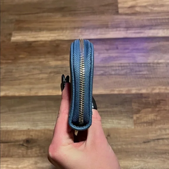 Anne Klein Navy Wallet with Gold Details - Picture 3 of 9